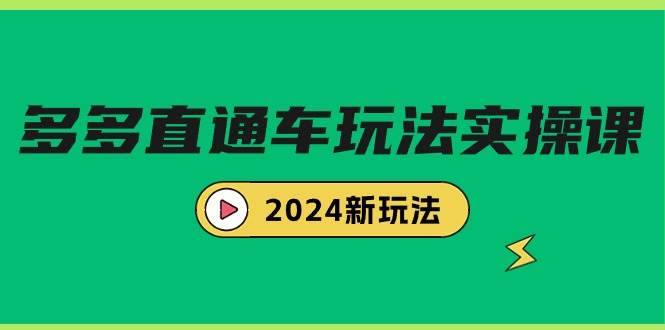 多多直通车玩法实战课,2024新玩法(7节课)