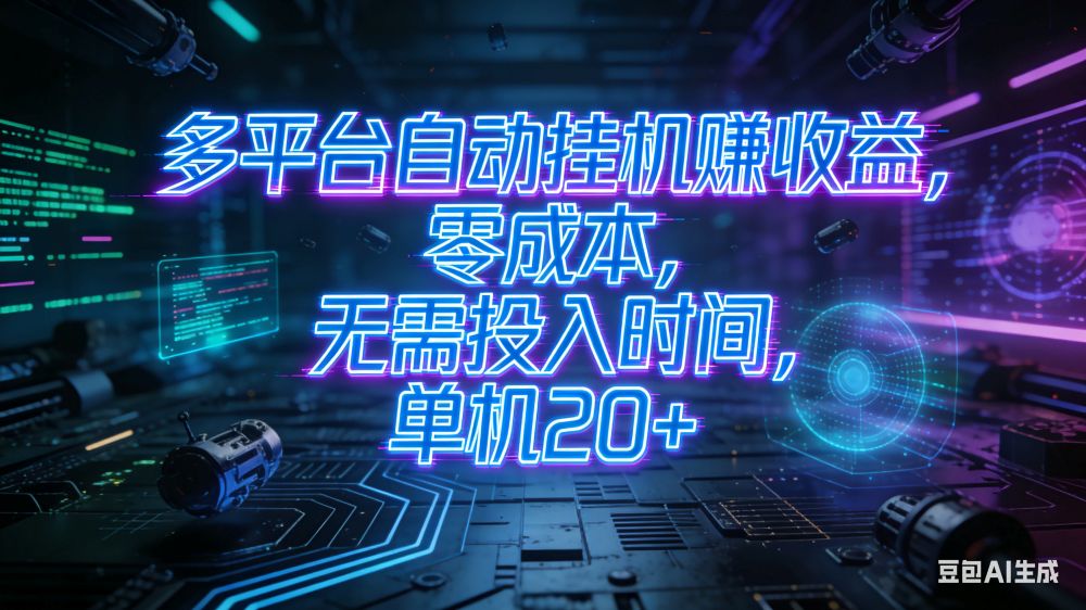 多平台自动挂机赚收益，零成本，无需投入时间，单机 20+