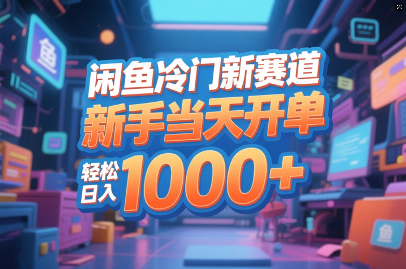 闲鱼冷门新赛道，新手当天开单，轻松日入1000+